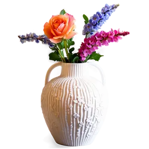 Decorative Flower Vase PNG 06122024