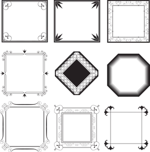 Decorative Frame Collection Vector PNG image