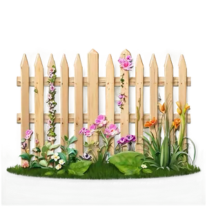 Decorative Garden Fence PNG Whm12