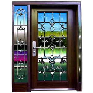 Decorative Glass Door Png Aol PNG image