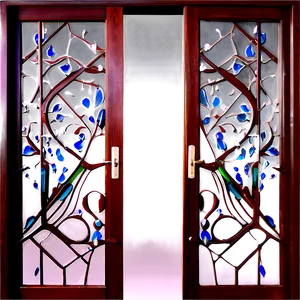 Decorative Glass Door Png Euj2 PNG image