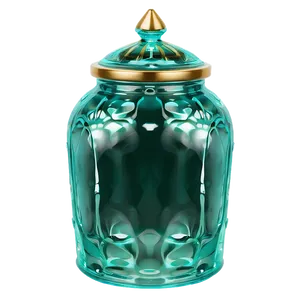 Decorative Glass Jar PNG 06132024
