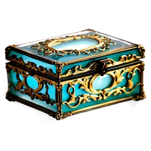 Decorative Glass Keepsake Box Png 06282024 PNG image