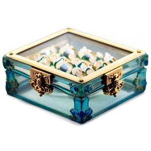 Decorative Glass Keepsake Box Png Mtq16 PNG image