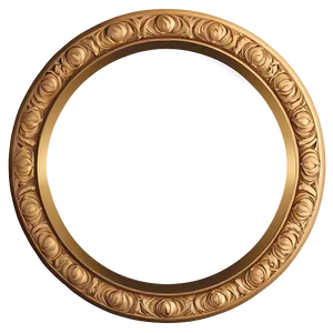 Decorative Gold Circle Frame PNG 06262024 PNG