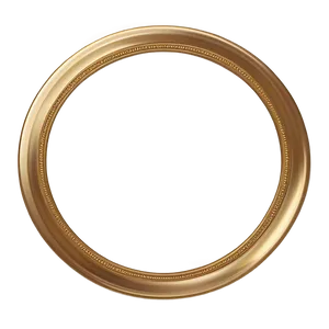Decorative Gold Circle Frame PNG Uno PNG