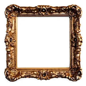 Decorative Gold Frame Png Qav92 PNG image
