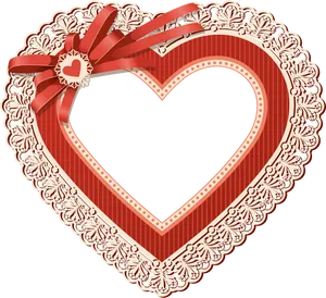 Decorative Heart Border Design PNG