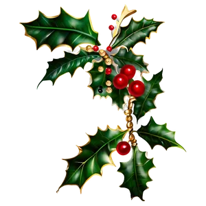 Decorative Holly Png 05252024 PNG image