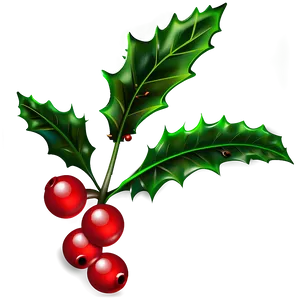 Decorative Holly PNG Agt