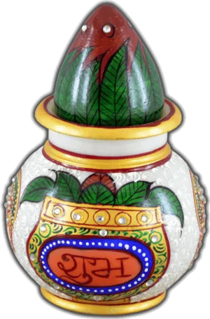Decorative Indian Kalash Pot PNG image