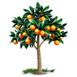 Decorative Orange Tree PNG 06132024