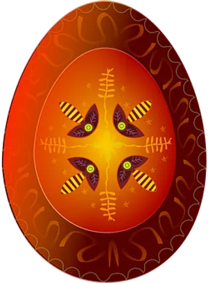 Decorative Painted Easter Egg PNG image