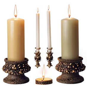 Decorative Pillar Candle PNG 05242024
