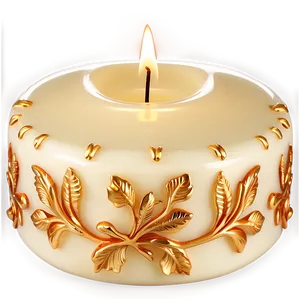 Decorative Pillar Candle PNG Cxb