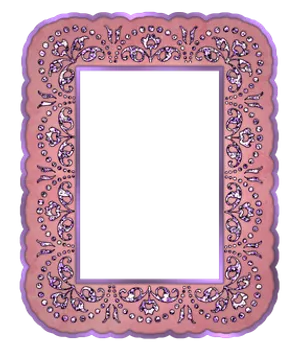 Decorative Pink Jeweled Frame