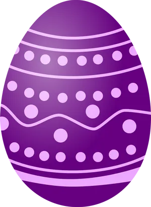 Decorative Purple Easter Egg PNG image