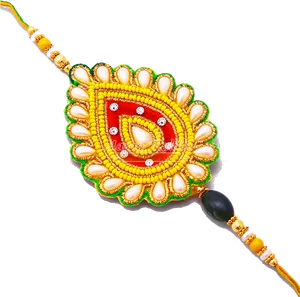 Decorative Rakhi Bracelet Design PNG image