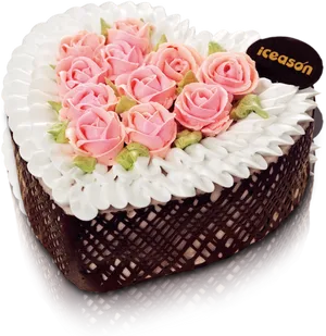 Decorative Rose Cake Design PNG image