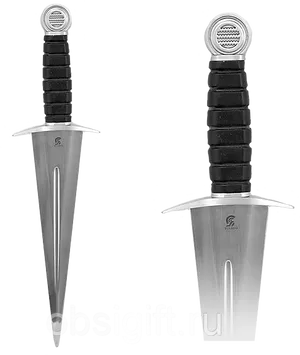 Decorative Silver Daggers With Black Grips PNG
