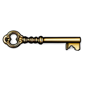 Decorative Skeleton Key Outline Png Pwo78 PNG image