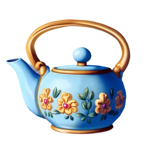 Decorative Teapot PNG 06132024