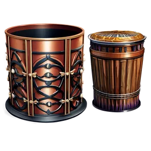 Decorative Trash Can PNG 05042024