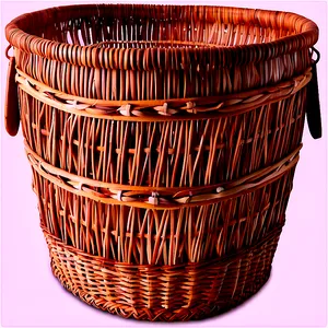 Decorative Wicker Laundry Basket Png Nxj43 PNG image