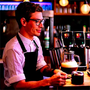 Dedicated Barista At Work PNG Qkw69 PNG