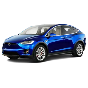 Deep Blue Metallic Tesla Model X Png Tiw66 PNG image