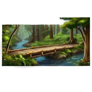 Deep Forest Bridge Clipart PNG Ouk68 PNG