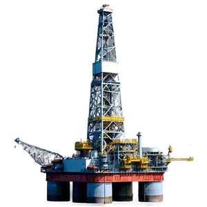 Deep Ocean Oil Rig PNG 06122024