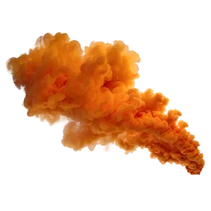 Deep Orange Smoke PNG 76