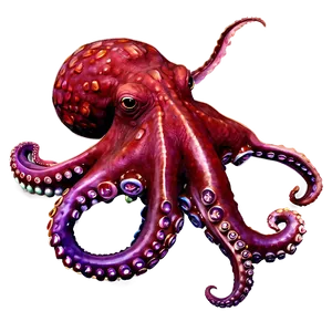 Deep Sea Octopus PNG Amo35