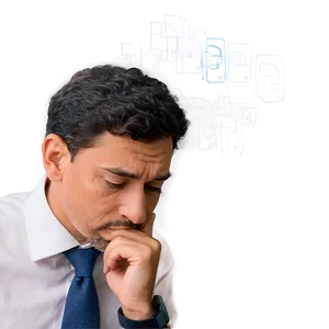 Deep Thinking Man PNG 06262024 PNG