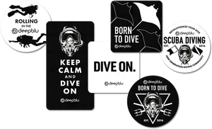 Deepblu Diving Stickersand Patches PNG