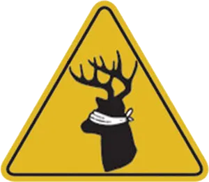 Deer Crossing Sign Blindfolded PNG image