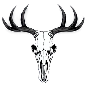 Deer Skull Silhouette PNG Syr