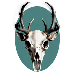 Deer Skull With Baroque Details PNG 06132024 PNG