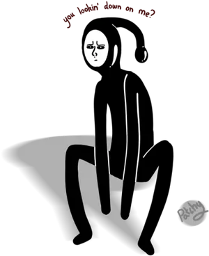 Defiant Sperm Character Illustration PNG image