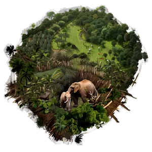 Deforestation And Animal Migration PNG Xof18 PNG