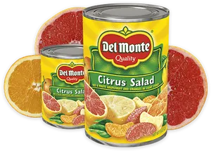 Del Monte Citrus Salad Cans PNG image