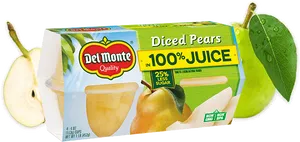 Del Monte Diced Pears Packaging PNG image
