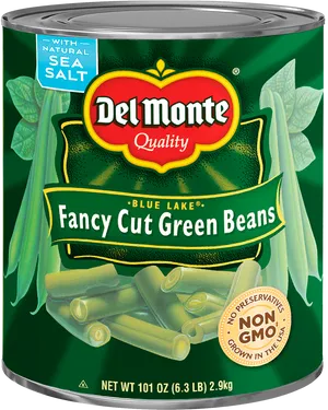 Del Monte Fancy Cut Green Beans Can PNG image