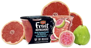 Del Monte Fruit Refreshers Grapefruit Guava Packaging PNG image