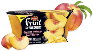 Del Monte Peachesin Mango Refresher Packaging PNG image