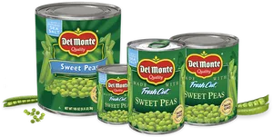 Del Monte Sweet Peas Canned Products PNG image