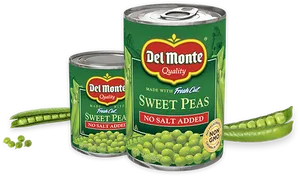 Del Monte Sweet Peas Cans PNG image