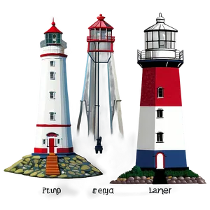 Delaware Bay Lighthouses Png 06202024 PNG image