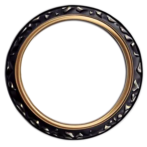 Delicate Gold Circle Frame PNG Ita PNG